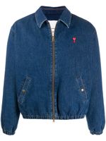 AMI Ami de Coeur bomber jacket - Blue - thumbnail