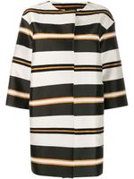 Antonelli Genova striped coat - Black