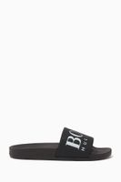 Solar Logo Print Slide Sandals Solar Logo Print Slide Sandals