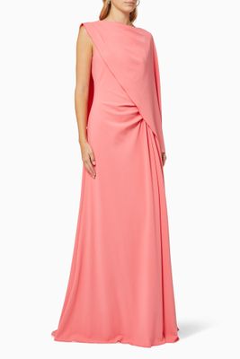Chie Asymmetric Gown in Crepe Chie Asymmetric Gown in Crepe