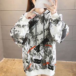 Women's Hoodie Pullover Tie Dye Oversized Hoodie Sport Athleisure Hoodie Top Long Sleeve Breathable Soft Comfortable Everyday Use Street Casual Daily Outdoor Lightinthebox