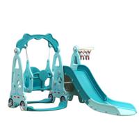 Megastar Zoom Slide And Swing Multiplayset 3 In 1 For Kids With Basketball Hoop