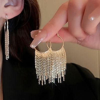 Women's Stud Earrings Drop Earrings Hoop Earrings Tassel Fringe Drop Punk Vintage Stylish Simple Luxury Earrings Jewelry Silver / Gold For Party Street Daily Holiday Festival 1 Pair miniinthebox Women's Stud Earrings Drop Earrings Hoop Earrings Tassel Fringe Drop Punk Vintage Stylish Simple Luxury Earrings Jewelry Silver / Gold For Party Street Daily Holiday Festival 1 Pair miniinthebox