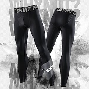 Men's Running Tights Leggings Compression Tights Leggings Athletic Bottoms Patchwork Winter Marathon Running Jogging Training Breathable Quick Dry Moisture Wicking Normal Sport Color Block White Lightinthebox