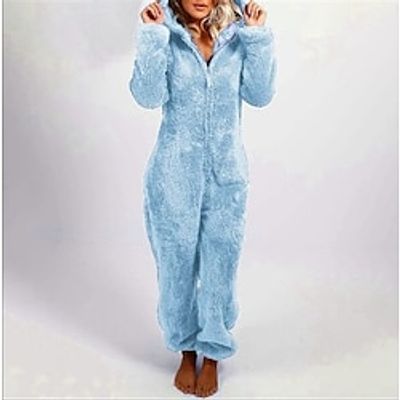 Teddy Bear Nightwear Christmas Pajamas Onesie Pajamas Women's Cosplay Costume Masquerade Adults' Party Home Wear Coral fleece Onesie miniinthebox