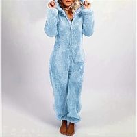 Teddy Bear Nightwear Christmas Pajamas Onesie Pajamas Women's Cosplay Costume Masquerade Adults' Party Home Wear Coral fleece Onesie miniinthebox - thumbnail