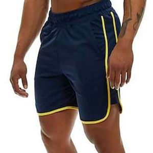 Men's Running Shorts Athletic Shorts Patchwork with White Trim Bottoms Athletic Breathable Quick Dry Moisture Wicking Gym Workout Running Jogging Sportswear Activewear Solid Colored Black Dark Navy Lightinthebox