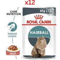Royal Canin Feline Care Nutrition Hairball Gravy Wet Cat Food Pouches