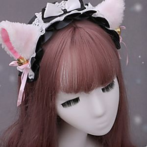 Cute Lolita Lace Bow Cat Headdress Handmade Cat Ears Headband Hair Accessories Lightinthebox