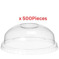 Hotpack Dome Lid For Deli Round Container Pet 8/12/16/24/32 Oz 500 Pieces - DLIDDCRPETHP