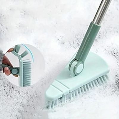 Floor Scrub Brush Shower Scrubber Cleaning Bath Tub  Tile Scrubber Brush Long Handle Detachable Stiff Bristles for Cleaning Shower Bathroom Kitchen Balcony Wall 37.4" Length Lightinthebox
