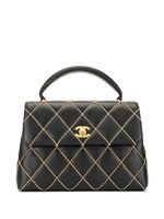 Chanel Pre-Owned 2005's wild stitch quilted handbag - Black