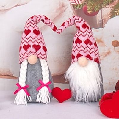 1pcs Valentine's Day Decorative Gift Rudolph Doll Faceless Doll Desktop Window Display Venue Layout Props Lightinthebox