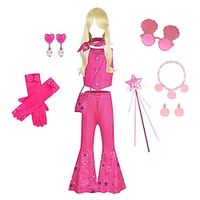 Princess Cowgirl Doll Cosplay Costume Outfits Girls' Movie Cosplay Hot Pink Pink 1 Pink 2 Top Pants Gloves Halloween Masquerade Polyester Lightinthebox - thumbnail
