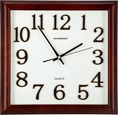 Olsenmark Wall Clock Large Round Wall Clock-(Dual Tone)-(OMWC1780)