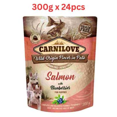 Carnilove Salmon With Blueberries For Puppies (Wet Food Pouches) 300gX24pcs