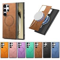 Phone Case For Samsung Galaxy S24 S23 Ultra Plus A55 A35 A25 A15 5G A54 A34 A14 Magnetic Adsorption Support Wireless Charging Shockproof TPU PC PU Leather Lightinthebox