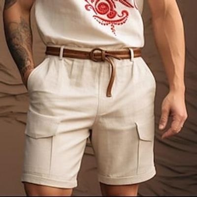 Men's Shorts Linen Shorts Summer Shorts Zipper Button Multi Pocket Plain Comfort Breathable Outdoor Daily Going out Linen Cotton Blend Fashion Casual White Navy Blue miniinthebox Men's Shorts Linen Shorts Summer Shorts Zipper Button Multi Pocket Plain Comfort Breathable Outdoor Daily Going out Linen Cotton Blend Fashion Casual White Navy Blue miniinthebox