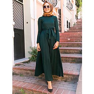 factory direct supply iduoduo new european and american women's long skirt middle eastern malay pleated flared sleeve dress 20346 miniinthebox