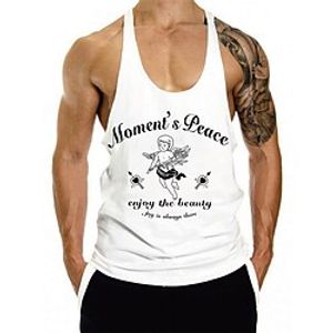 Men's Tank Top Vest Hot Stamping Graphic Prints Letter Plus Size Crew Neck Daily Sports Print Sleeveless Tops Fashion Classic Designer Hawaiian White Black Gray Lightinthebox