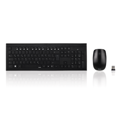 Hama" Cortino" wireless keyboard / mouse set, Black