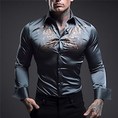 Floral Vintage Men's Shirt Outdoor Street Casual Daily Fall Winter Turndown Long Sleeve Dark Navy Royal Blue Blue S M L Shirt Lightinthebox Floral Vintage Men's Shirt Outdoor Street Casual Daily Fall Winter Turndown Long Sleeve Dark Navy Royal Blue Blue S M L Shirt Lightinthebox