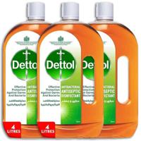 Dettol Antiseptic Disinfectant 3 x 4 L