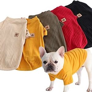 Dog Cat Sweatshirt Solid Colored Cat Fashion Cute Outdoor Casual Daily Winter Dog Clothes Puppy Clothes Dog Outfits Soft Black Green Yellow Costume for Girl and Boy Dog Cotton XS S M L XL XXL miniinthebox