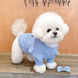 Knitted Dog Sweater Teddy Than Bear Guest Pomerang Yorkshire Schnauzer Small Puppy Pet Clothes miniinthebox