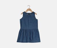 Kids Girls Denim Dress  Navy - thumbnail