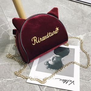Women Velour Embroidery Square Crossbody Bags
