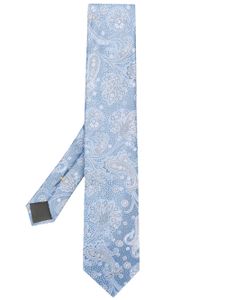 Canali all-over print tie - Blue