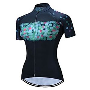 21Grams Women's Short Sleeve Cycling Jersey Summer Spandex Polyester Black  Blue Bike Jersey Top Mountain Bike MTB Road Bike Cycling Quick Dry Moisture Wicking Breathable Sports Clothing Apparel Lightinthebox