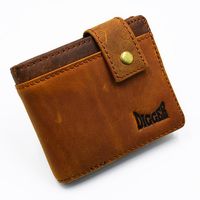 Vintage Genuine Leather 11 Card Slots Trifold Wallet For Men