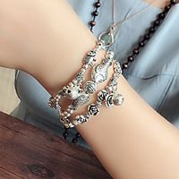 3pcs Women's Bead Bracelet Friendship Bracelet Wrap Bracelet Vintage Style Elephant Fish Vintage Theme Stylish Rustic / Lodge Dangling Ethnic Vintage Alloy Bracelet Jewelry Silver For Gift Prom Date miniinthebox - thumbnail