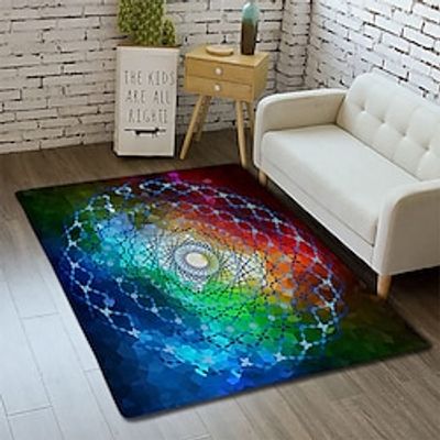 Mandala Boho Bohemian Area Rug Rug for Livingroom Non Slip Floor Mat Bedside Livingroom Bedroom Indoor Outdoor Lightinthebox