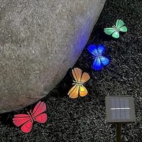 New Butterfly Outdoor Solar Light 4 In 1 Solar Lawn Light For Yard Garden Backyard Decor Outside Patio Country Yard Landscape Colorful Lighting Lightinthebox