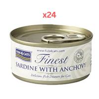 Fish4Cats Finest Sardine With Anchovy Wet Cat Food 24X70g