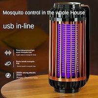 Mosquito Trap Electric USB Portable Silent Killer Lamp Electric Bug Zapper Inhalation Mosquito Killer Lamp Household Outdoor Rechargeable Mosquito Trap Wall Mountable Desktop Friendly Lightinthebox - thumbnail
