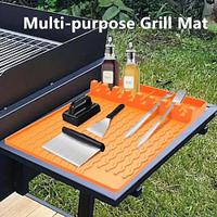 Silicone Grill Mat for Outdoor Patio Use - Non-Stick, High-Temperature Resistant, Oil-Drain Design - Multipurpose BBQ Tool Pad for Food Contact Lightinthebox