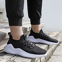Men's Sneakers Lace up Casual Vintage British Daily Outdoor Tissage Volant Breathable Non-slipping Wear Proof Gray Black Spring Summer Lightinthebox - thumbnail