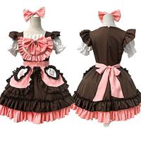 Lolita Princess Lolita Maid Uniforms Lolita Dress Cosplay Costume Women's Japanese Cosplay Costumes Pink Patchwork Short Sleeve Lightinthebox