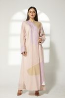 Multicolor Linen Embroidery Abaya (XS, S, M, L, XL, XXL)