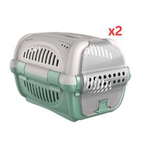 Georplast Rhino Pet Carrier - Green (Pack of 2)