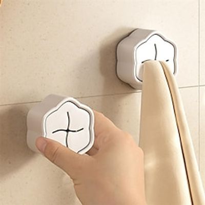 3 Pcs Towel Rack Multifunctional Wall-mounted Punch-free Non-slip Space-saving Toilet Organizer Self Lightinthebox