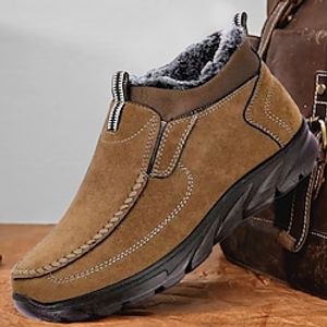 Men's Boots Retro Winter Boots Walking Casual Daily PU Comfortable Booties  Ankle Boots Loafer Black Camel Brown Spring Fall Lightinthebox