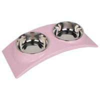 Pawsitiv Rainbow Dinner Set Bowls Medium - Pink