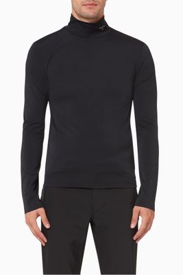 Triangular Logo Turtleneck in Technical Jersey Triangular Logo Turtleneck in Technical Jersey