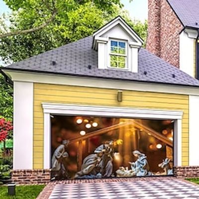 Christmas Outdoor Garage Door Cover Nativity Scene Jesus Xmas Door Banner Party Large Door Mural Christmas Backdrop Decoration for Holiday Home Wall Decorations Lightinthebox Christmas Outdoor Garage Door Cover Nativity Scene Jesus Xmas Door Banner Party Large Door Mural Christmas Backdrop Decoration for Holiday Home Wall Decorations Lightinthebox