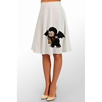 Women's Halloween Festival Party Vintage Capris Skirts Witch Ruffle Print Yellow Orange White / Winter / Loose miniinthebox - thumbnail